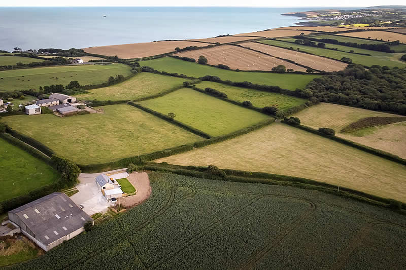 Aerial view of the cottage